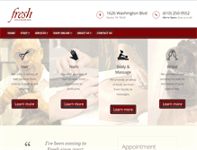 Tablet Screenshot of freshsalon.com